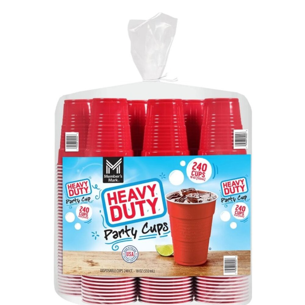 Member's Mark Heavy-Duty Plastic Cups, 18 oz Party Essentials